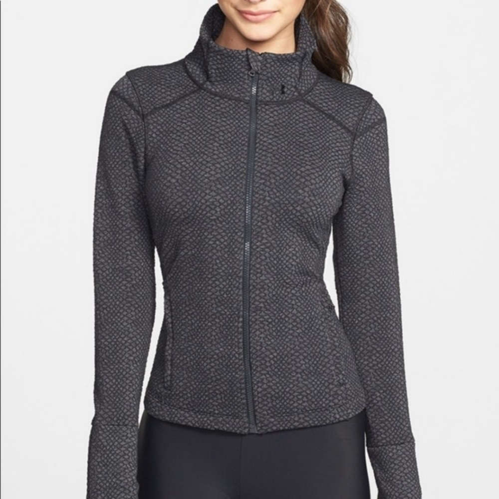 Under Armour Women's Charcoal Textured Full-Zip Jacket